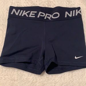 NIKE PRO navy blue spandex shorts
